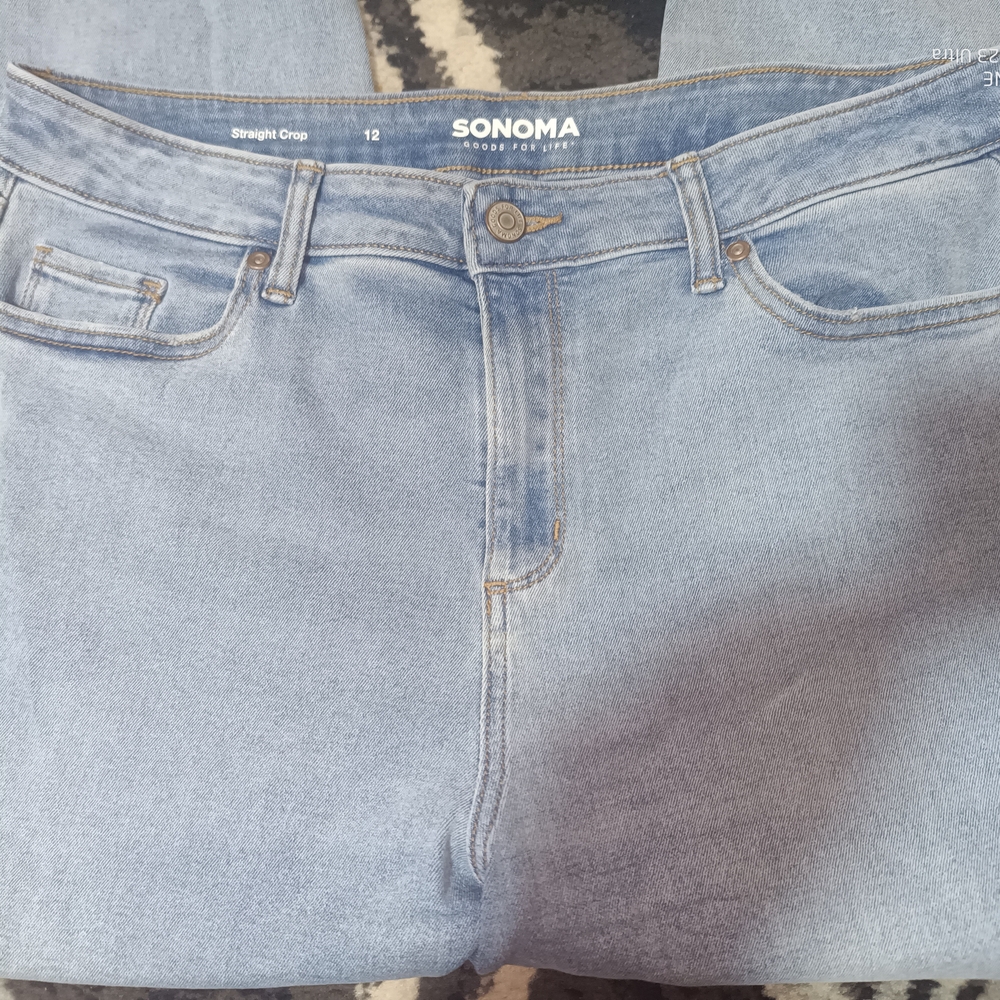 Sonoma Women's Blue Straight Crop Size 12